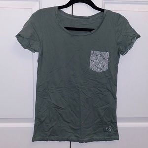 2 for $10 Ivory Ella Green Mandala Pocket Tee